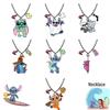 Cute Cartoon Character Stitch Necklace For Halloween Anime Pendant