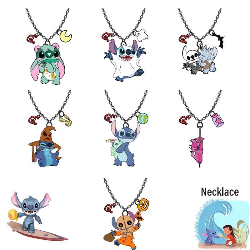 Cute Cartoon Character Stitch Necklace For Halloween Anime Pendant