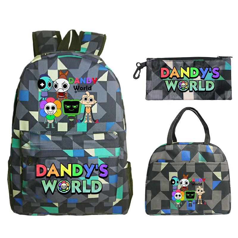 Sac d'étudiant Sac à crayons décontracté Sac à lunch Impression personnalisée Dandy'S World Around