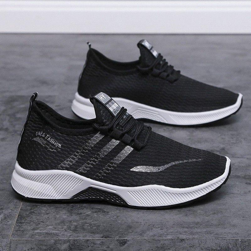 New Internet Celebrity Trendy Shoes For Men, Autumn Breathable Fly-woven Mesh Casual Sports Running Shoes