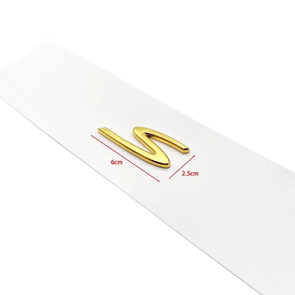 CKM3  1pcs Car Rear Sticker Styling Accessories 4 S Letter Emblem Car Fender Side sticker Rear Bumper Tail Door Trunk Logo