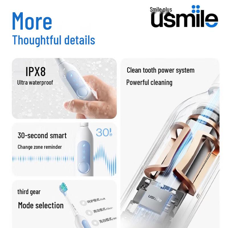 usmile P10SE Sonic Electric Toothbrush CN plug (adapter included)