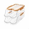 Egg Storage Container with Lid Clear Holder Organizer Box Transparent for Refrigerator,