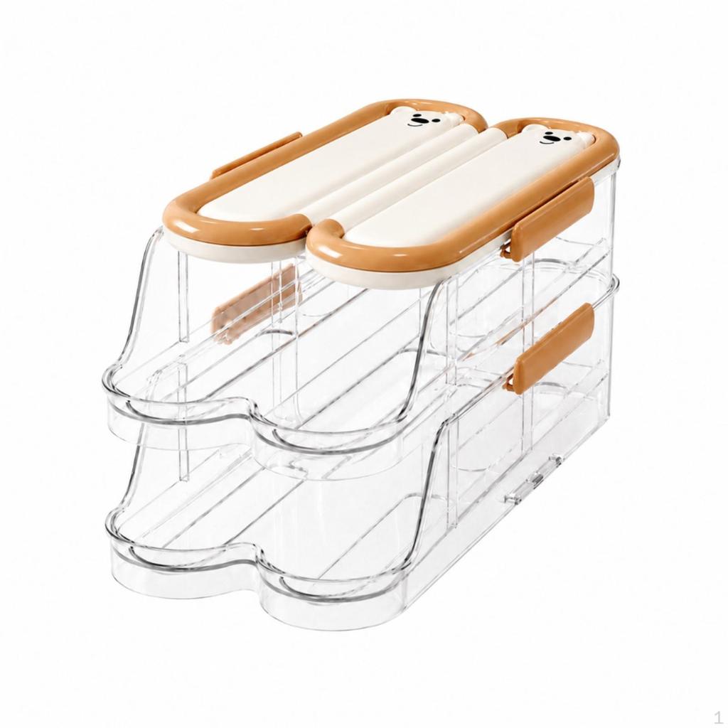 Egg Storage Container with Lid Clear Holder Organizer Box Transparent for Refrigerator,