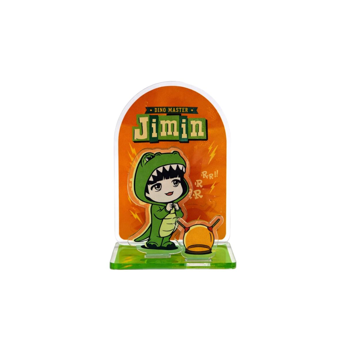 BTS TinyTAN x Toy Story Акриловая подставка ДЖИМИН в роли Рекса, Коллекционная фигурка на стол, Мерч с персонажем