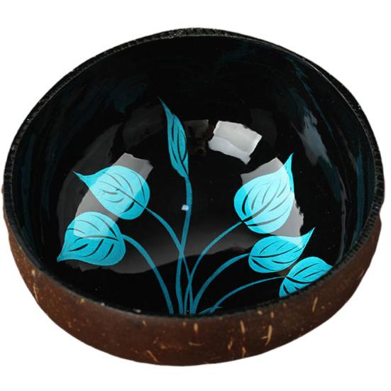 Blattmuster Natürliche Kokosnussschale Süßigkeiten Aufbewahrungsschale Behälter Home Dekoration