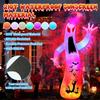 JOYFY 12Ft Giant Ghost Halloween Inflatable Outdoor Decorations with Colorful Flashing Flame Light for Garden/Home/Holiday/Party