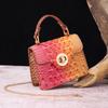 Borsa a tracolla portatile porta soldi madre retrò da donna, multicolore, con motivo coccodrillo Brahmin