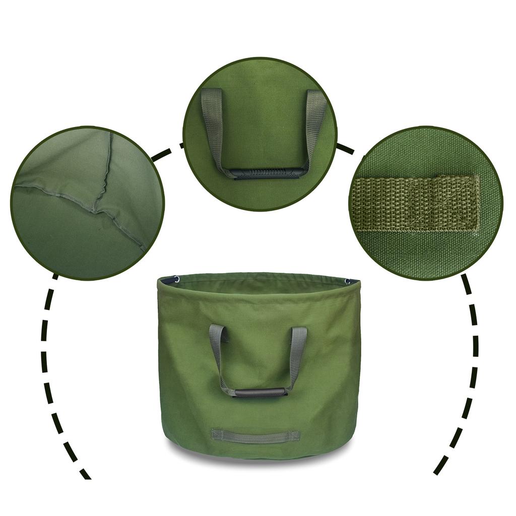 823102 Gardening Trash Bucket Leaf Collection Bag Waterproof Canvas Storage Bag