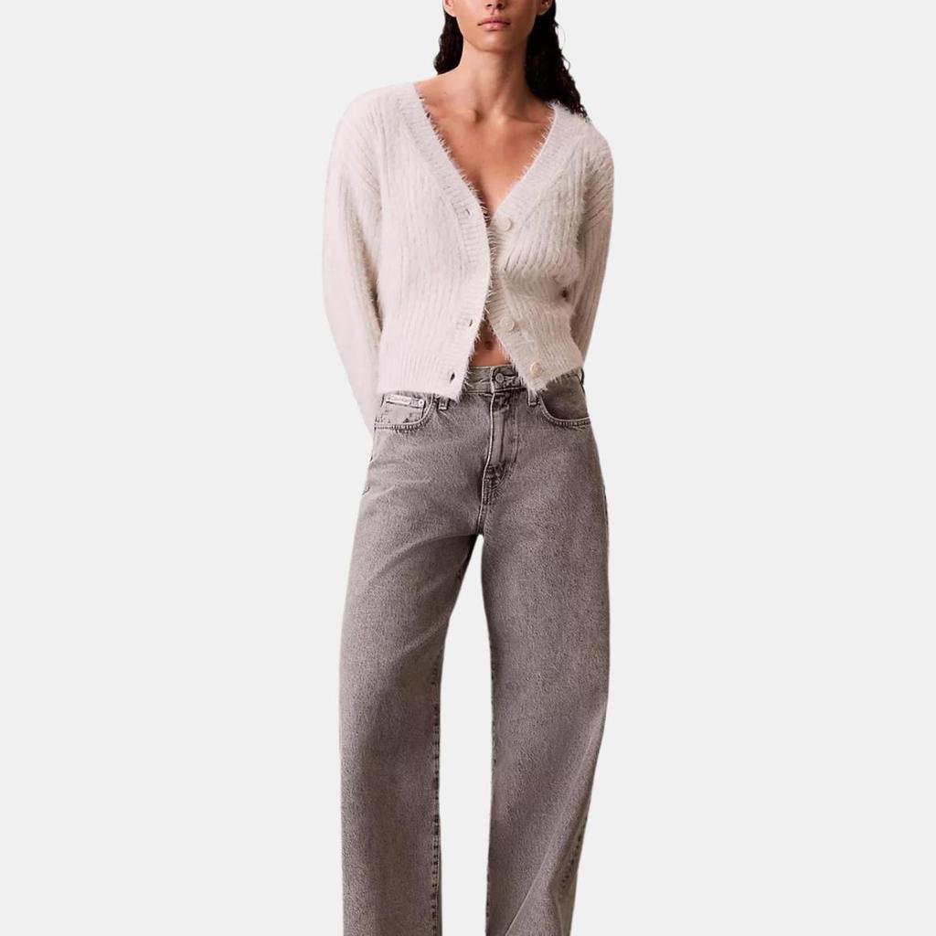 Calvin Klein Casual Soft Short Loose V-Neck Long Sleeve Knit Sweater Women tops 47D388G-67U