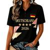 Women's Short Sleeve Soccer Print T-Shirt, Casual Neck Tee Top for Everyday Wear, Soft Comfortable Fit
