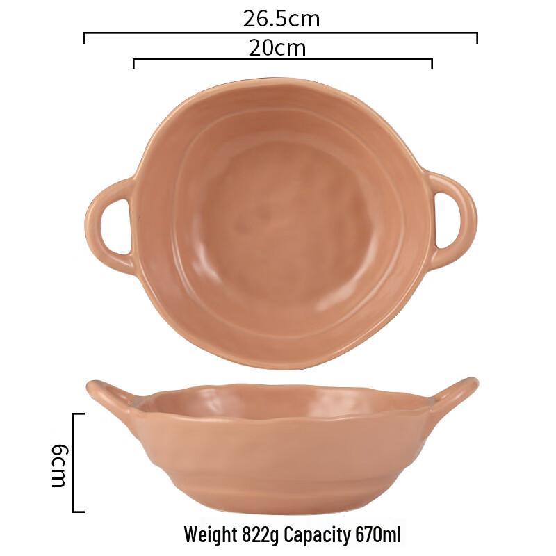 

Minimalist Double-Ear Ceramic Noodle & Rice Bowl