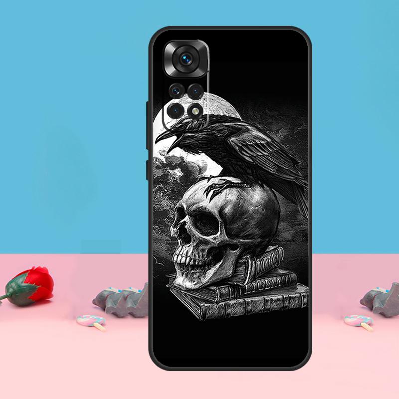 

Skull Crow Flower Cover For Xiaomi Redmi Note 12 10 11 13 14 Pro 11S 12S Case For Redmi 15C 13C 12C 10C 14C 15 Redmi 15C 4G