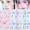 1Pcs Face Diamond Gem Pearl Sticker 3D Colorful Rhinestone Tattoo Eyeshadow Stickers Fo Festival Nail Body Makeup Bling Decor