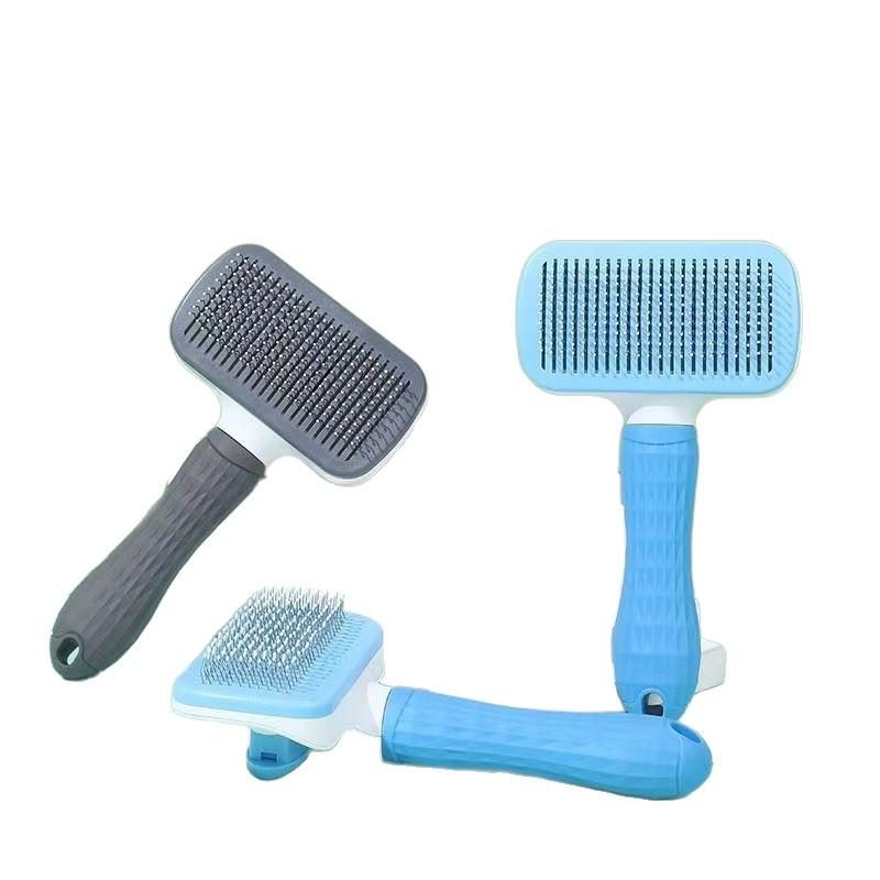 Pet Grooming Comb - Dog & Cat Detangler, Needle Comb & Hair Cleaner Tool