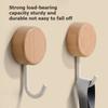 Self-Adhesive Wall Mount Hook No Drilling Bathroom Hook Space Saving Wood Hook  Door Hanging