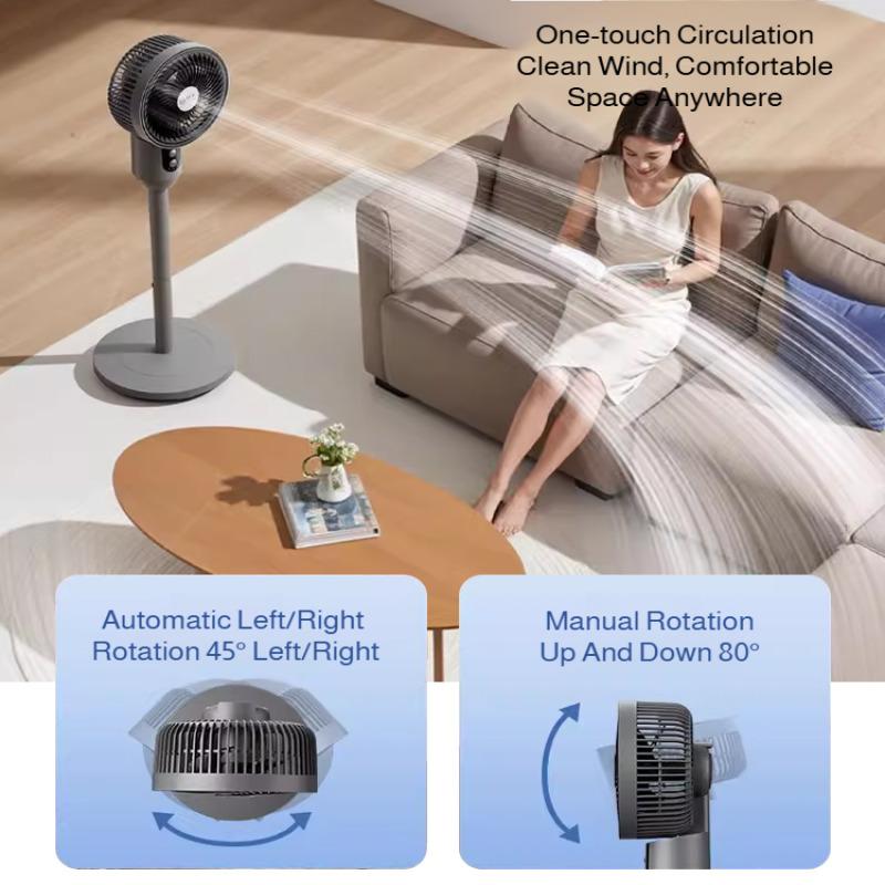 Household Low-Noise Smart Fan Three-Speed Adjustment Floor Fan Air Circulation Fan Floor Fan Silent Low-Noise Smart Fan High