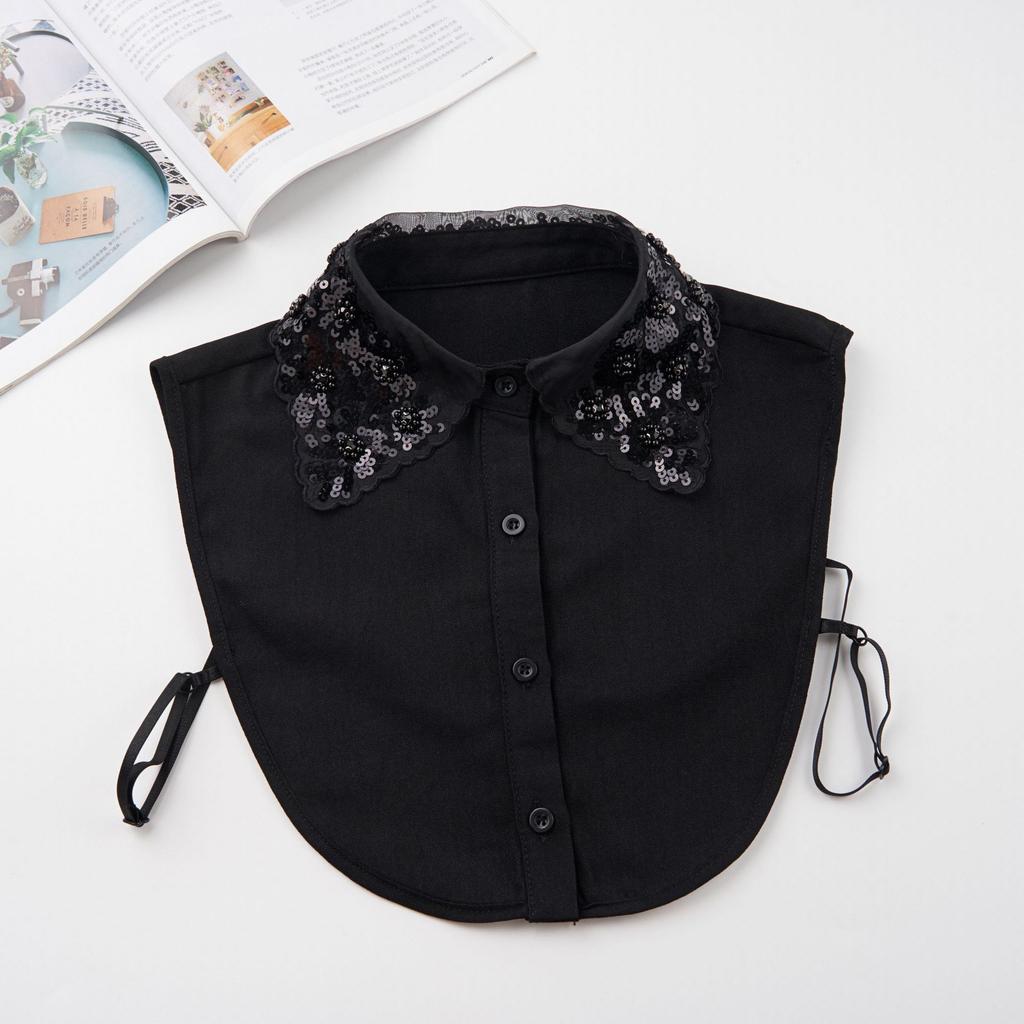 Neck Collar and Age-defying Collar African Fabric Lace Collar De Perlas Mode Naturales Piedra Collar t Shirt for Clerical