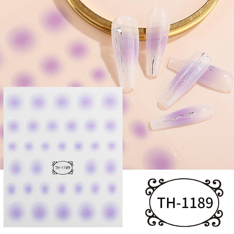 Blush Nail Art Sticker DIY Pink Polka Dot Nail Art Decal Nail Accessories