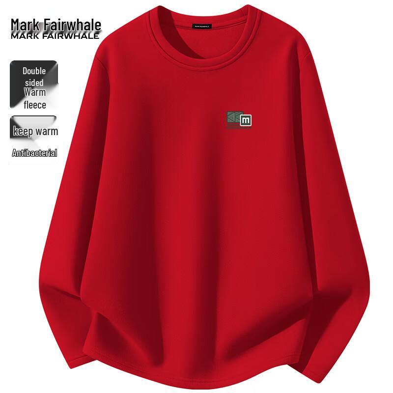 Mark Fairwhale Men's Double-Sided Velvet Thermal Long Sleeve T-Shirt