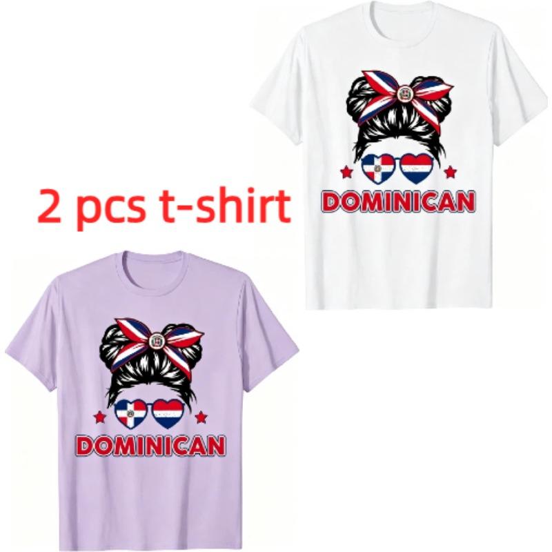Funny Anime Dominican Girl Pattern Print Men's T-shirt Summer Men's and Women's Casual Fashion Tops Men's Short Sleeve T-shirt Oversize Clothing