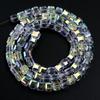 1String 3/4/6/8/10mm Transparent AB Color Crystal Beads Round Square Loose Spacer Glass Beads For DIY Bracelet Necklace Jewelry