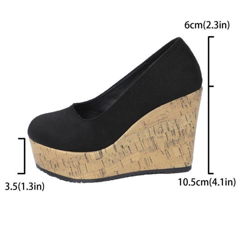 Oslavte Dámské boty Jaro Římské Dámské Vysoké podpatky Retro Šaty Lodičky Dámské Kulatá špička Boční zip Super Vysoké Klínky Boty Ženské