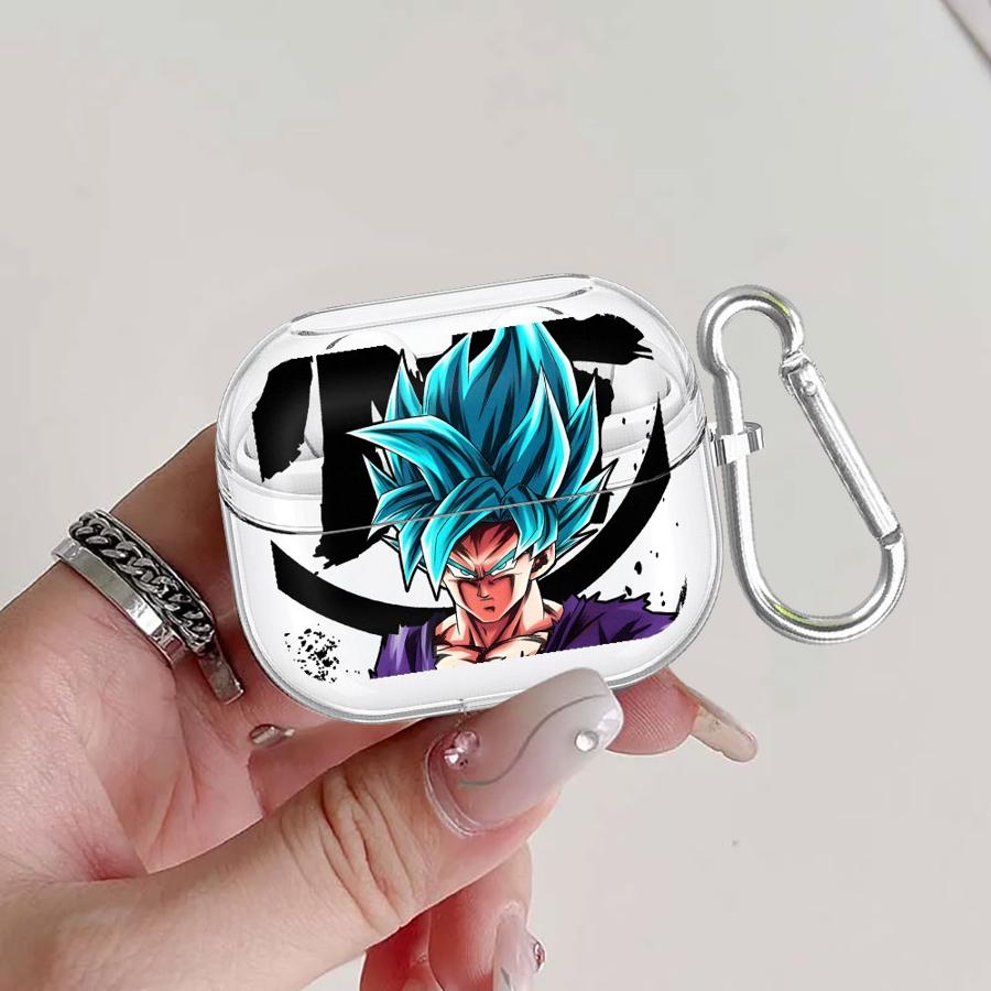 Case For Samsung Galaxy Buds Live 4Pro 3 FE 2Pro 3Pro 2 4 Pro Clear Earphone Cases Cover With Hook D-D-ragonS B-allS Goku Vegeta Buds 3 Pro