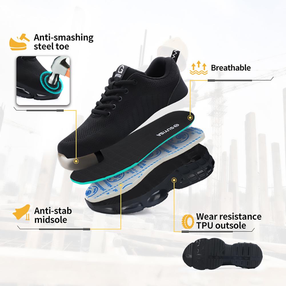 Labor Insurance Shoes, Smash-proof and Puncture-proof Safety Shoes, Lightweight and Breathable Steel Head Shoes