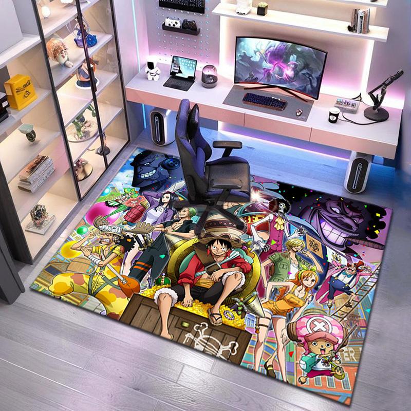 Starring the Japanese Cartoon ONE PIECE Monkey D. Luffy Carpet Is Suitable for Living Room and Bedroom Doormats Office Balcony Decorative Carpet V11