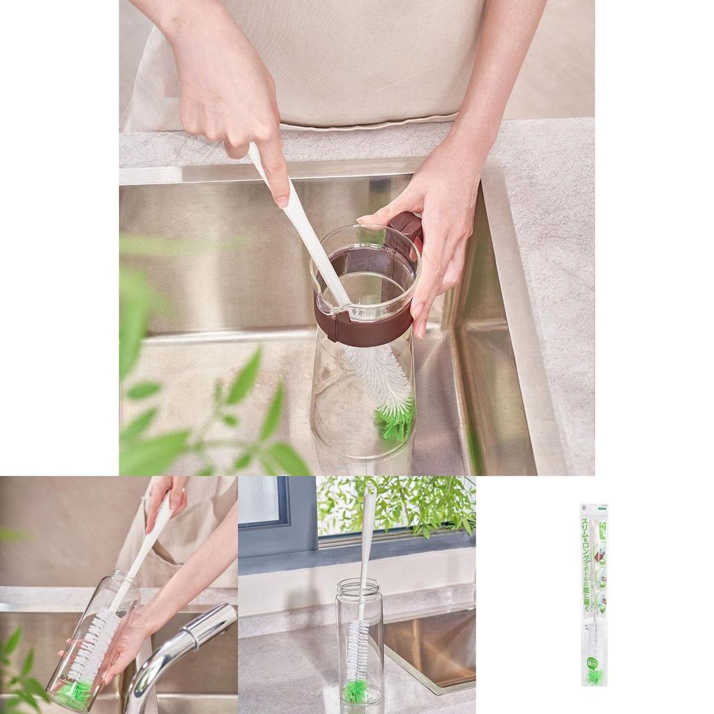 Durable Plastic Bottle Brush With Nylon Bristles For Home And Kitchen Use