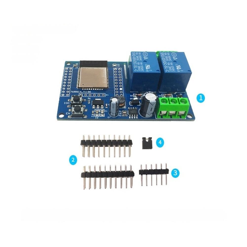 FOR ESP32 Dual WiFi Relay Module DC5-60V Power FOR ESP32 -WROOM Development Wide Voltage Input Supports DC 5-60V Power Supply
