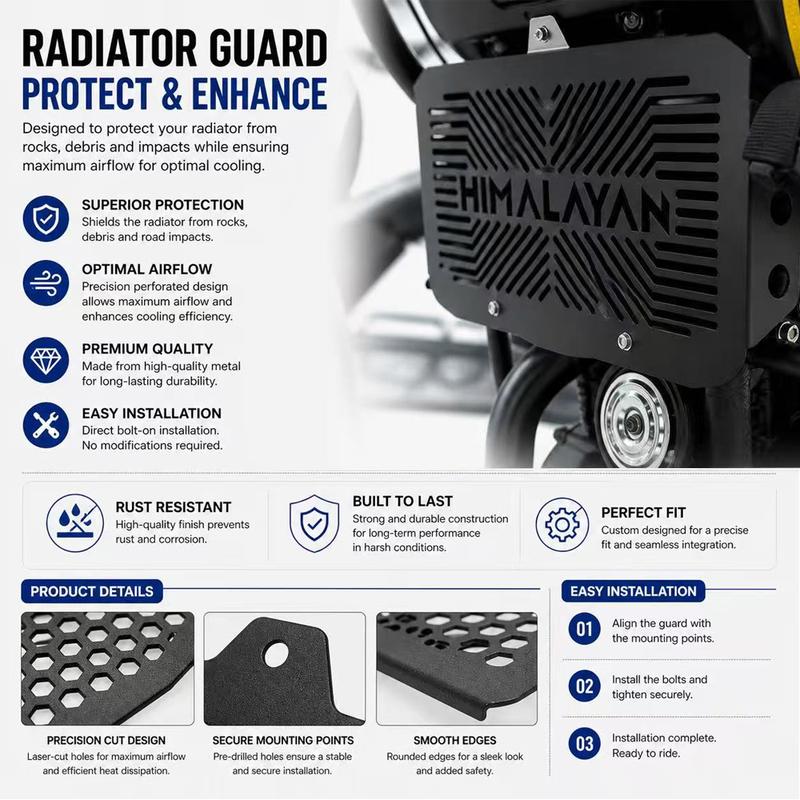 New For Himalayan 450 GUERRILLA 450 2024 2025 2026 Motorcycle Radiator Guard Grille Protective Cover HIMALAYAN450 GUERRILLA450