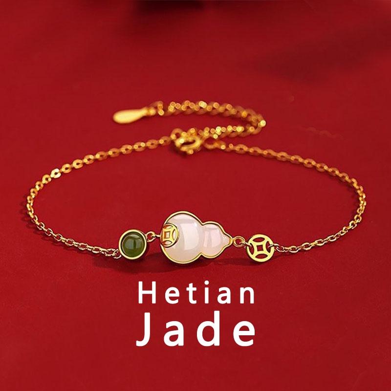 

Браслет из натуральной тыквы Hetian Jade Fulu для женщин