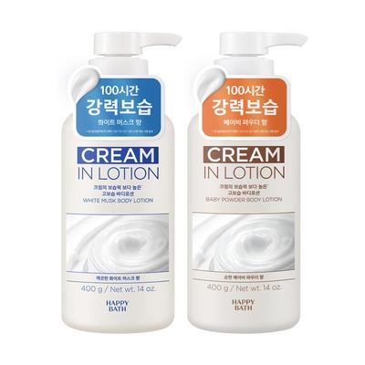 Cream-in Lotion 2 Types 400g (White Musk/Baby Powder)