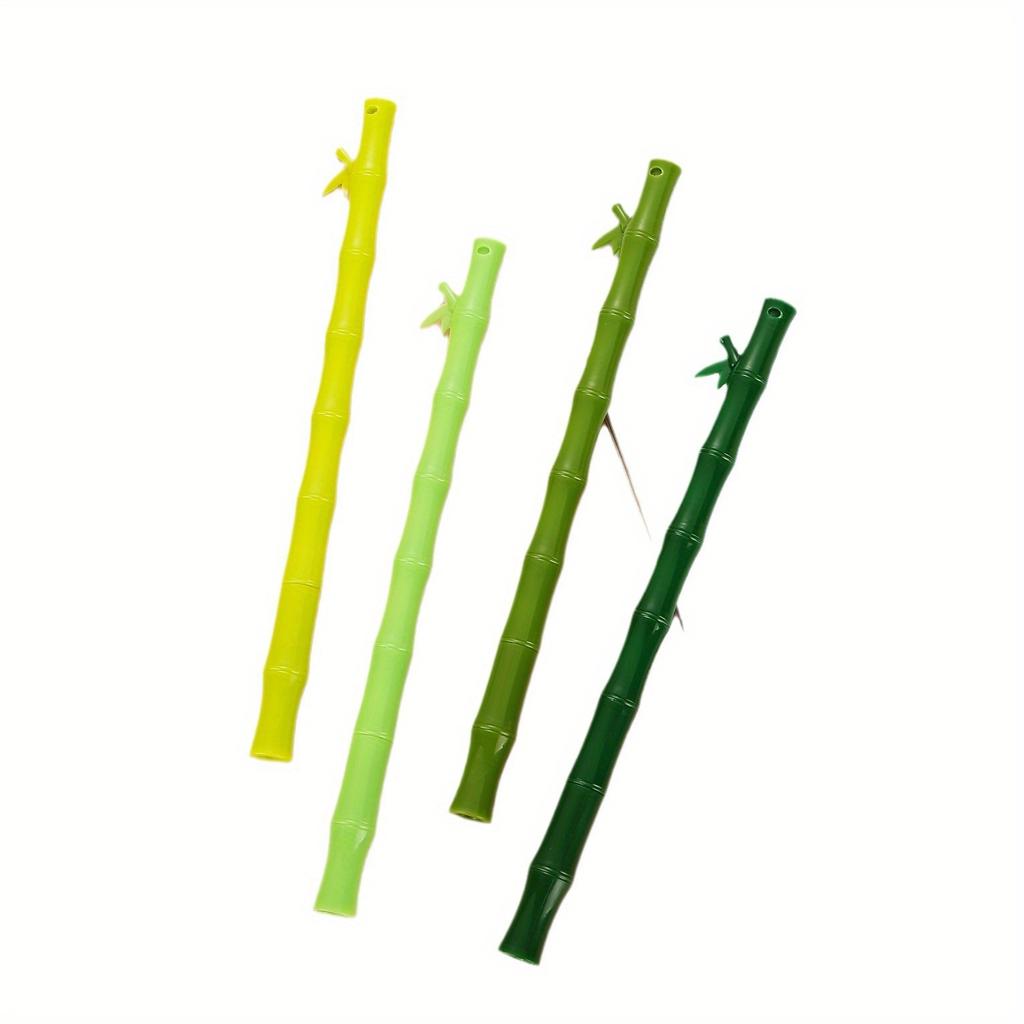 Back to school season 1pc 0.5mm cartoon creative emerald green bamboo neutral pen cute student fresh water pen office supplies syringe black signatu
