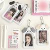 1PCS 3 Inch Photocard Card Holder Case Kawaii Kpop Photo Card Holder Keychain Ins Protector Photo Sleeves Bus Card Case Bags