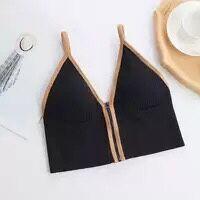 Zipper beauty back tube top sling vest girl yoga dance no steel ring sports babes underwear with chest pad chest wrap