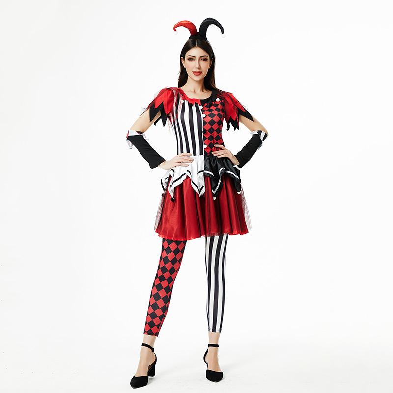 Halloween Costume Circus Clown Cos Costume Ladies Dress Carnival Stage Costume