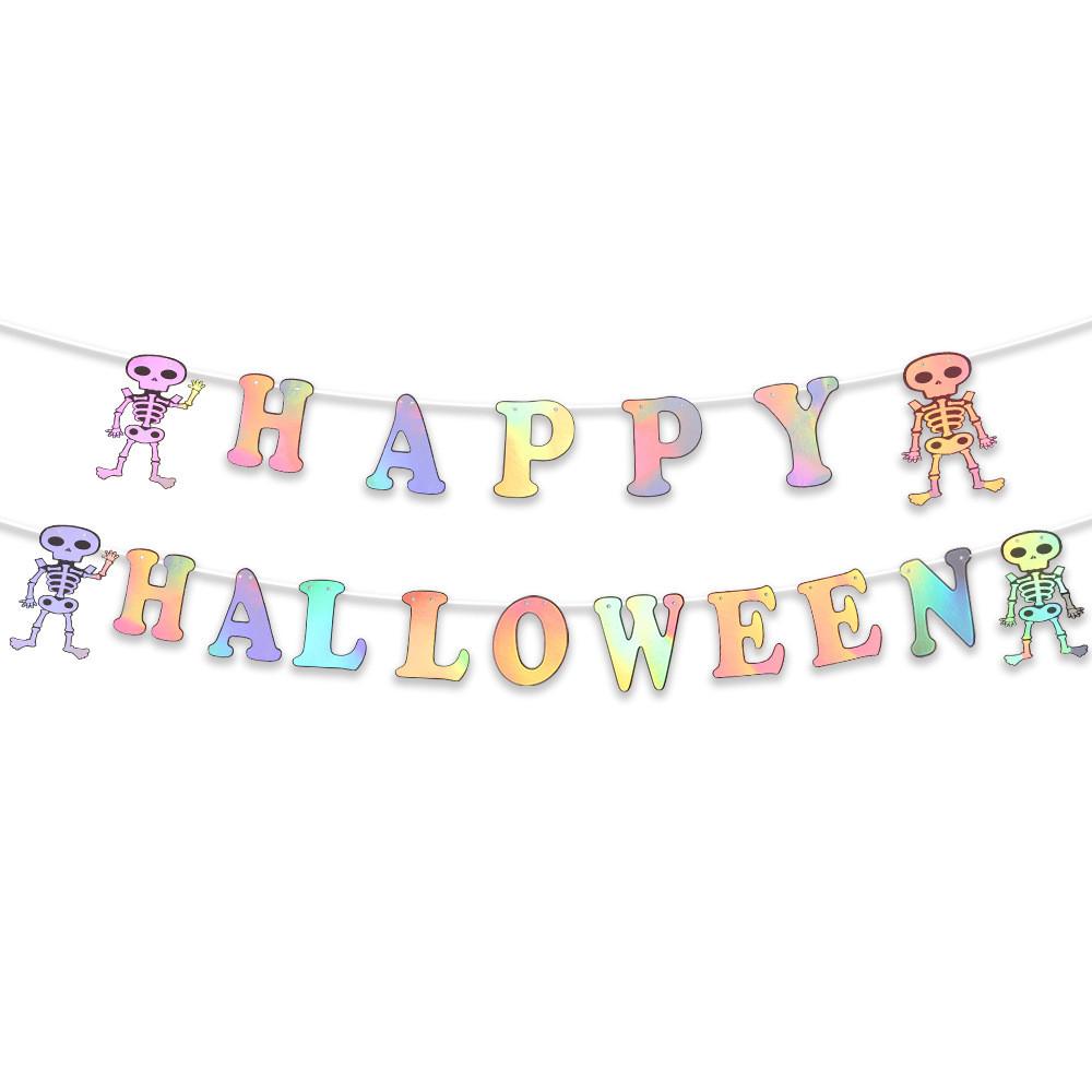 Colorful Halloween Party Decoration Paper Banner With Vibrant Letters For Festive Celebrations