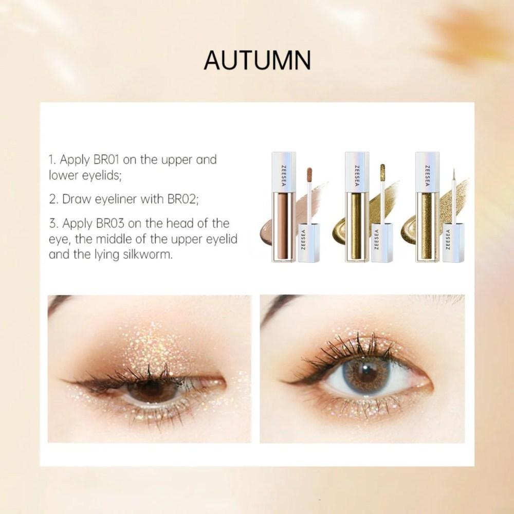 ZEESEA Erdtöne 3-Farben Lidschatten-Set