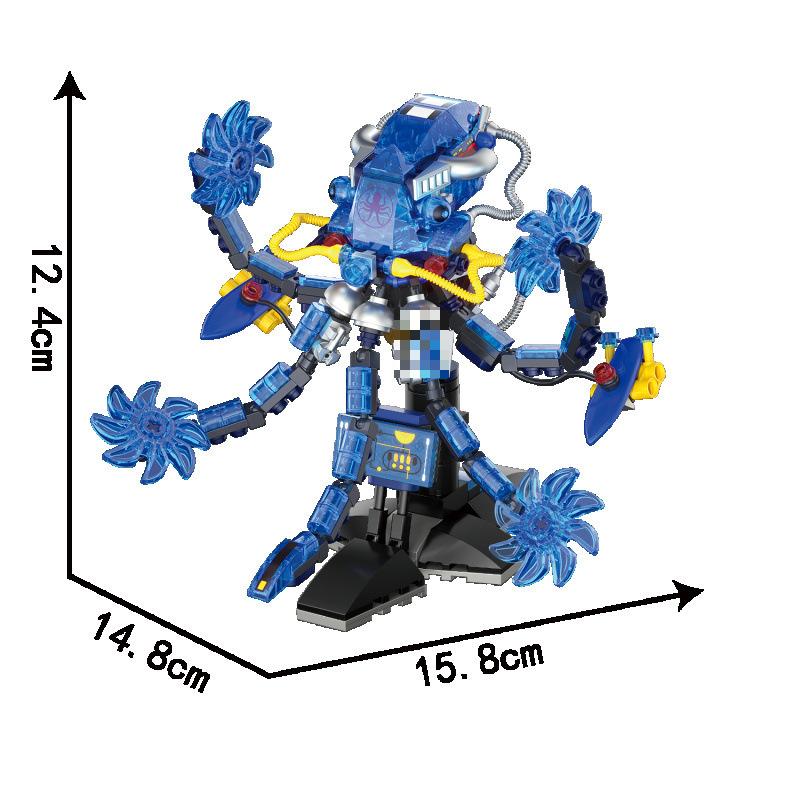 Glow in The Dark Deep Sea Animal Building Up Pieces Octopus Lantern Fish Seahorse Turtle Model Educational Toy Ocean Creature Toy Kids