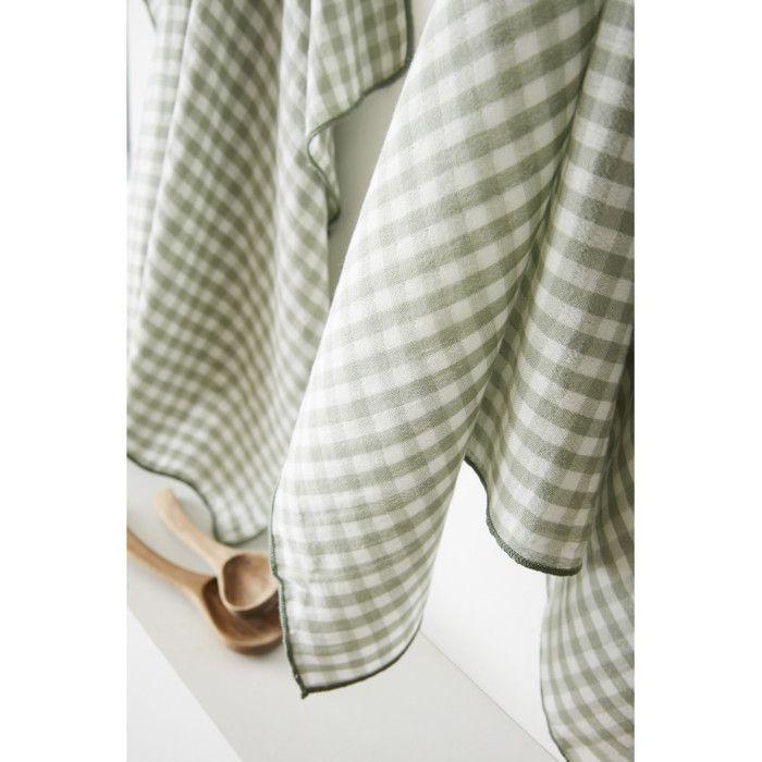 Lot de 2 essuie-mains "Vickie" 50 x 70 cm Tissé teint "Gaze de Coton"