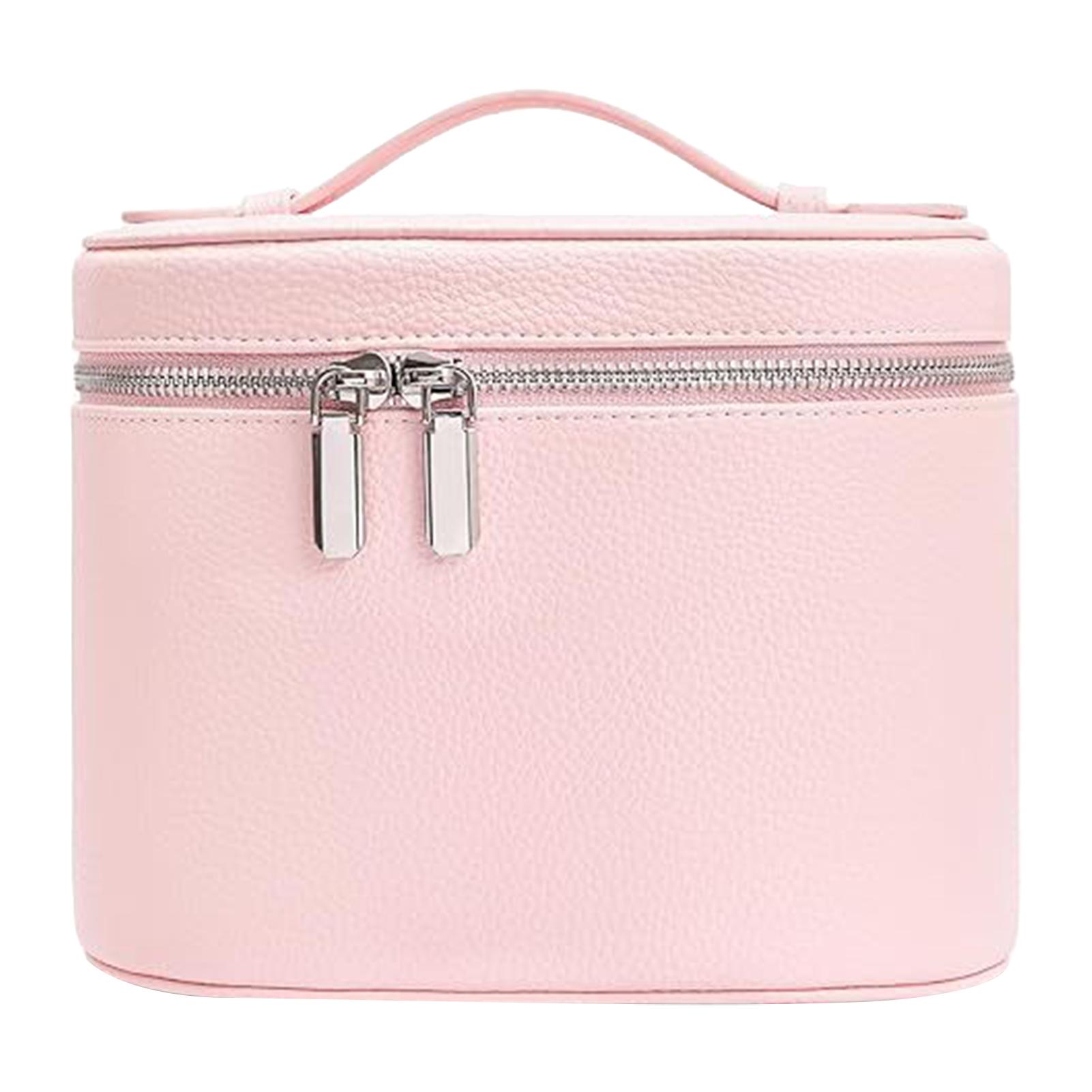 PU Leather Large Capacity Detachable Makeup Bag Travel Cosmetic Organizer Handbag For Women