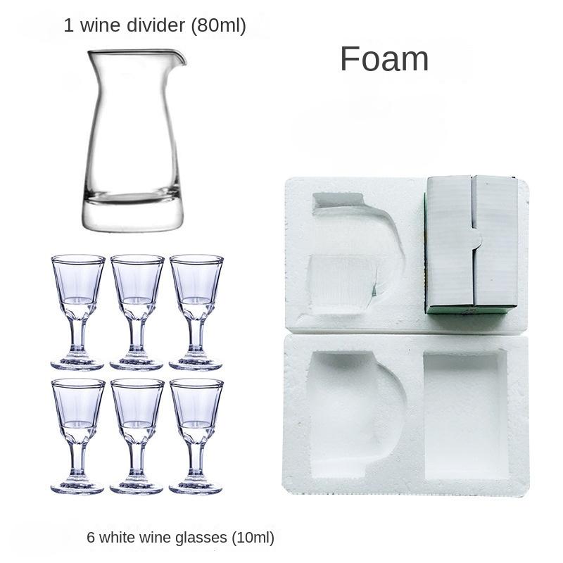 Set aus Glas, Baijia-Becher-Set, kreatives Weinset im chinesischen Stil, kleine Weinkanne und Becher-Set