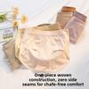 Große Größe Damen Frühling und Herbst Reine Baumwolle Antibakterieller Schritt Nahtlos Hohe Taille Dreieck Slip