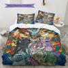 Pokemon Pikachu Pattern Bedding Quilt Set Quilt Cover Pillowcase Home Decoration Birthday Gift (1 * Duvet Cover + 2 * Pillowcase, Without Core)