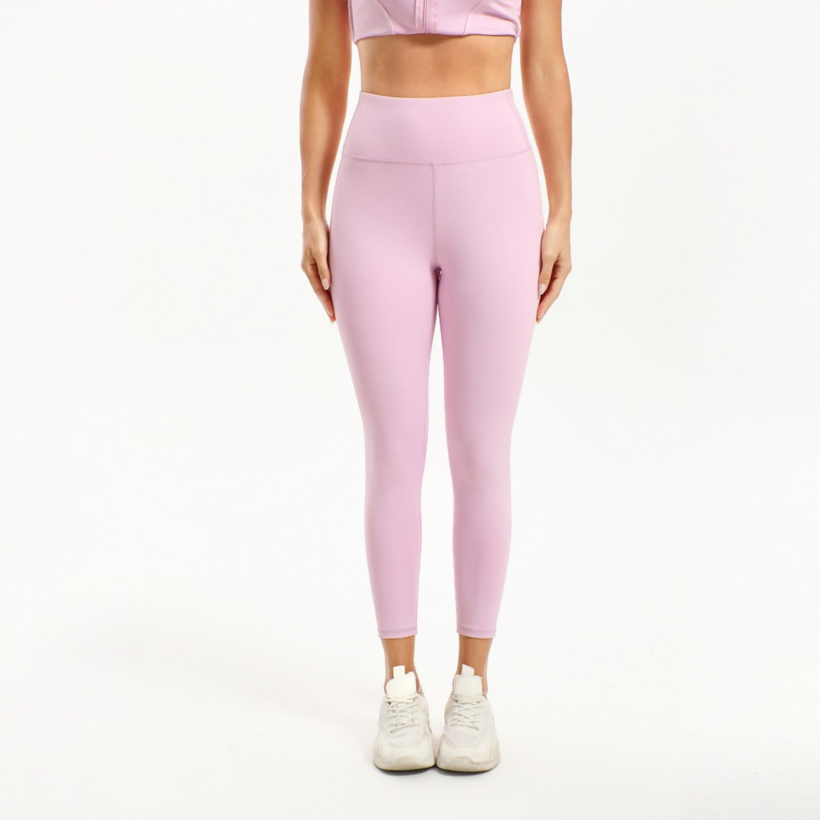 

Women s -Color High-Waisted 3/4-Length Leggings — Butt-Lifting Fitness, Dance, And Sports Wear XL рожевий