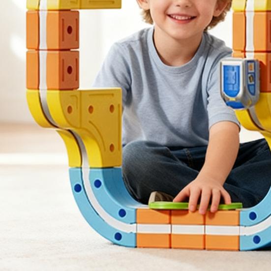 1 Set Magnetic Track Train Toy Kit Kids DIY Rail Building Gravity-Defying Electric Train Toy Toddlers Boys Girls Track Car Educational STEM