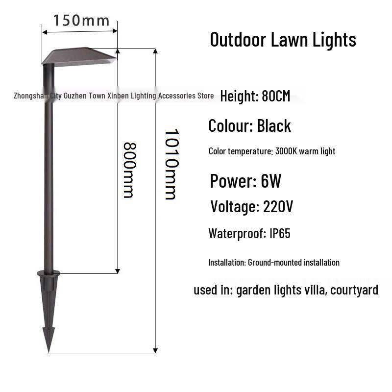 Waterproof LED Outdoor Lawn Light: Nordic Garden Courtyard Landscape Light